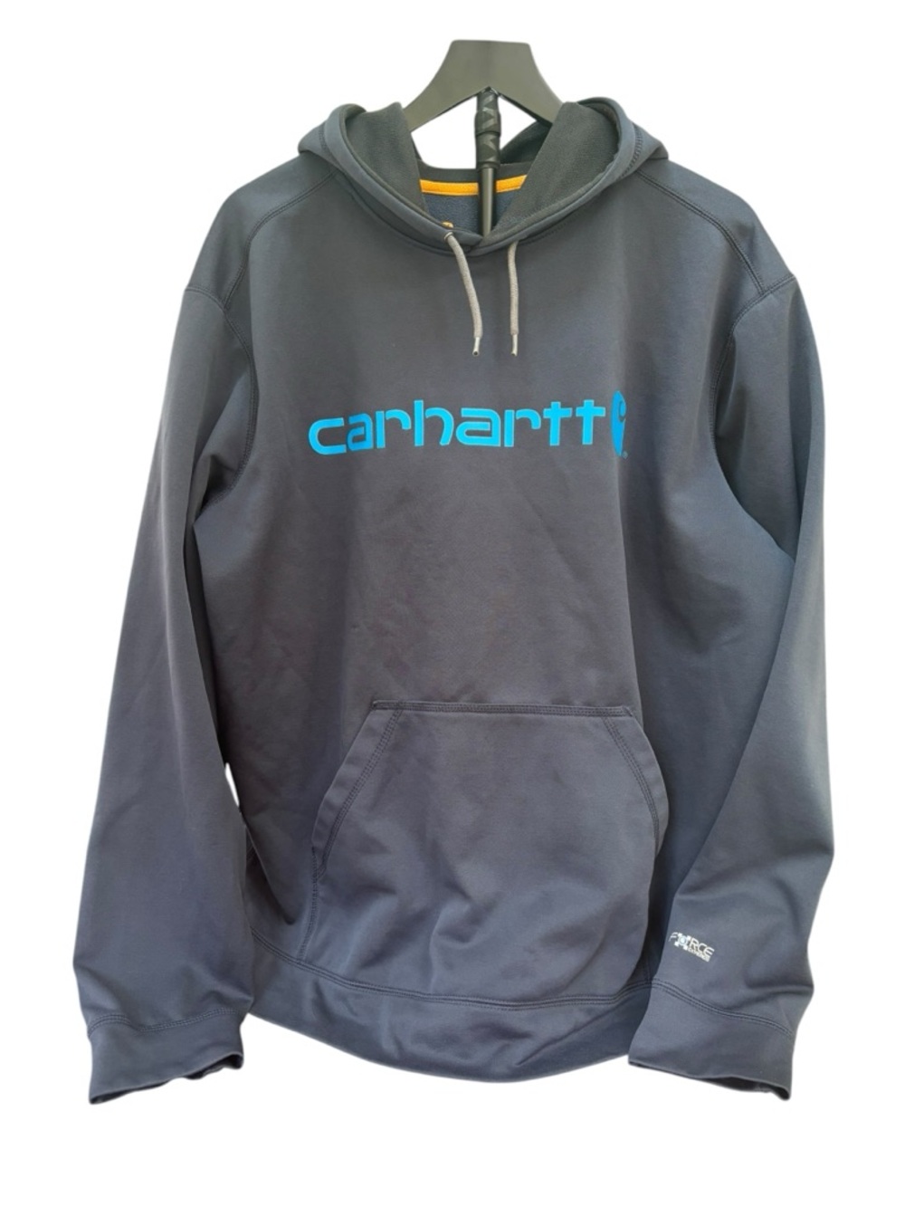 Carhartt Gray Hoodie with Blue Logo